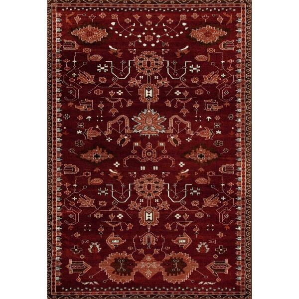 Art Carpet 9 X 12 Ft. Arabella Collection Oasis Woven Area Rug, Red 841864101880